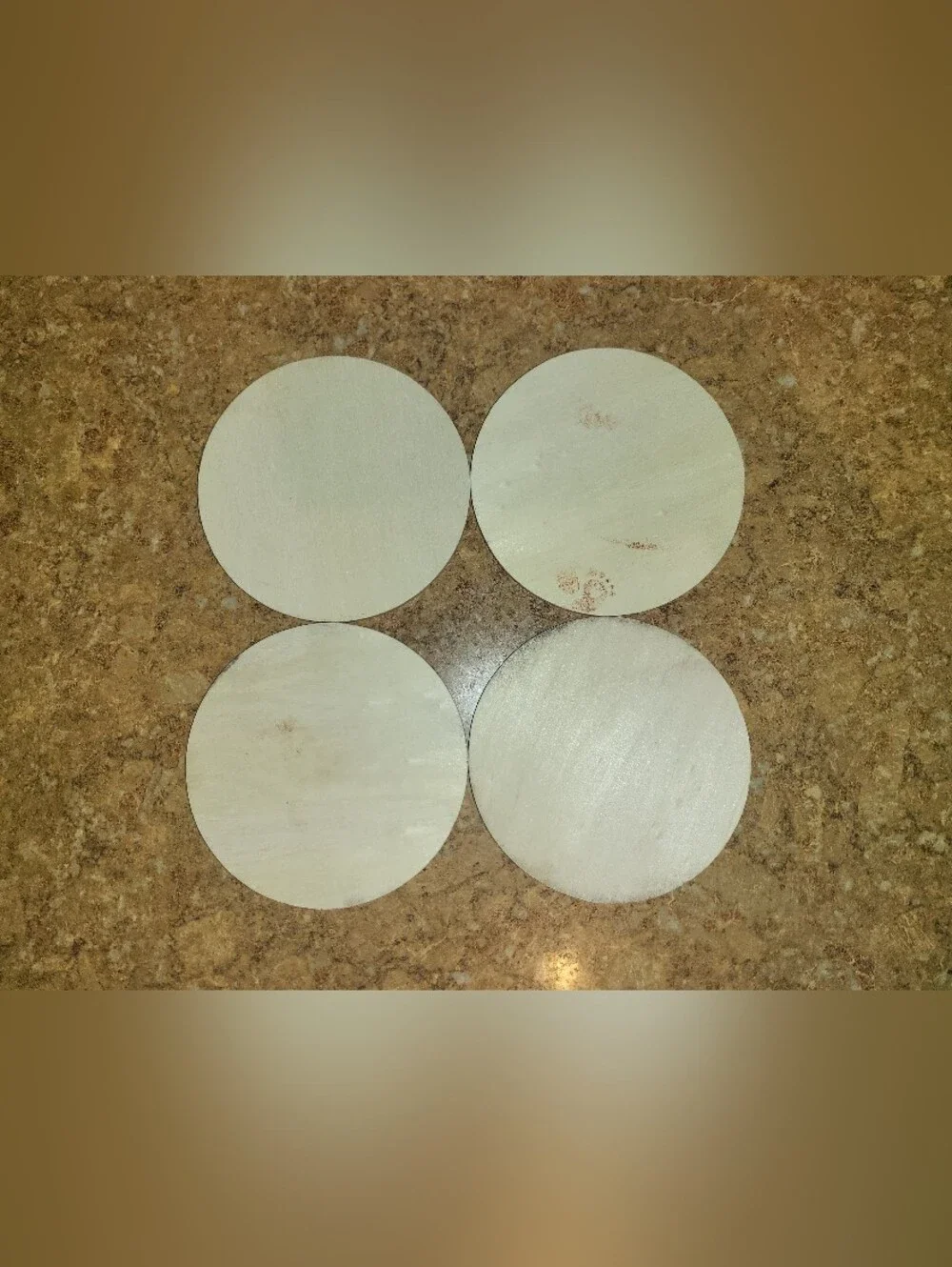Personalized Wooden Pregnancy Announcement Discs 4 Pc